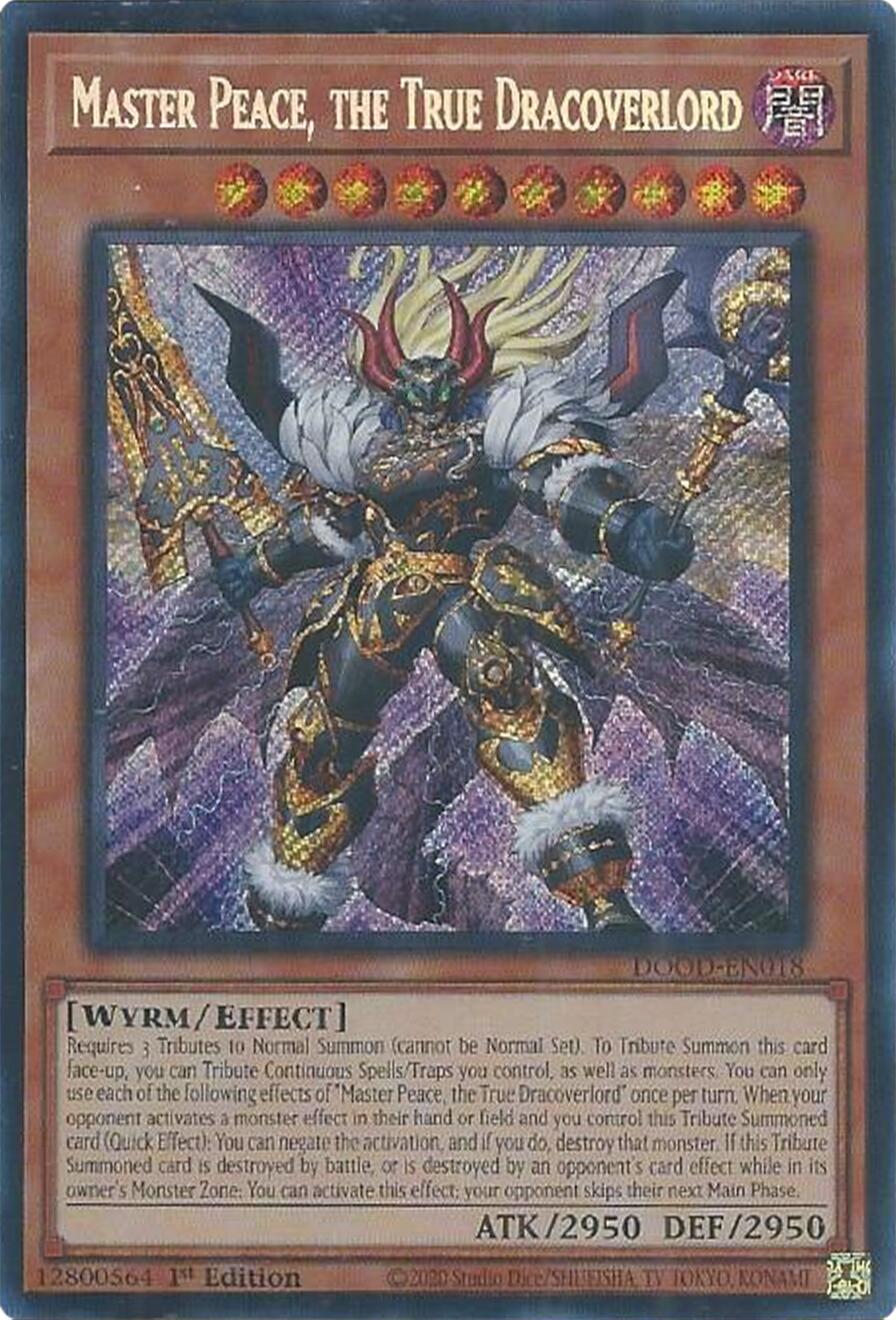 Master Peace, the True Dracoverlord [DOOD-EN018] Secret Rare | Exor Games Truro