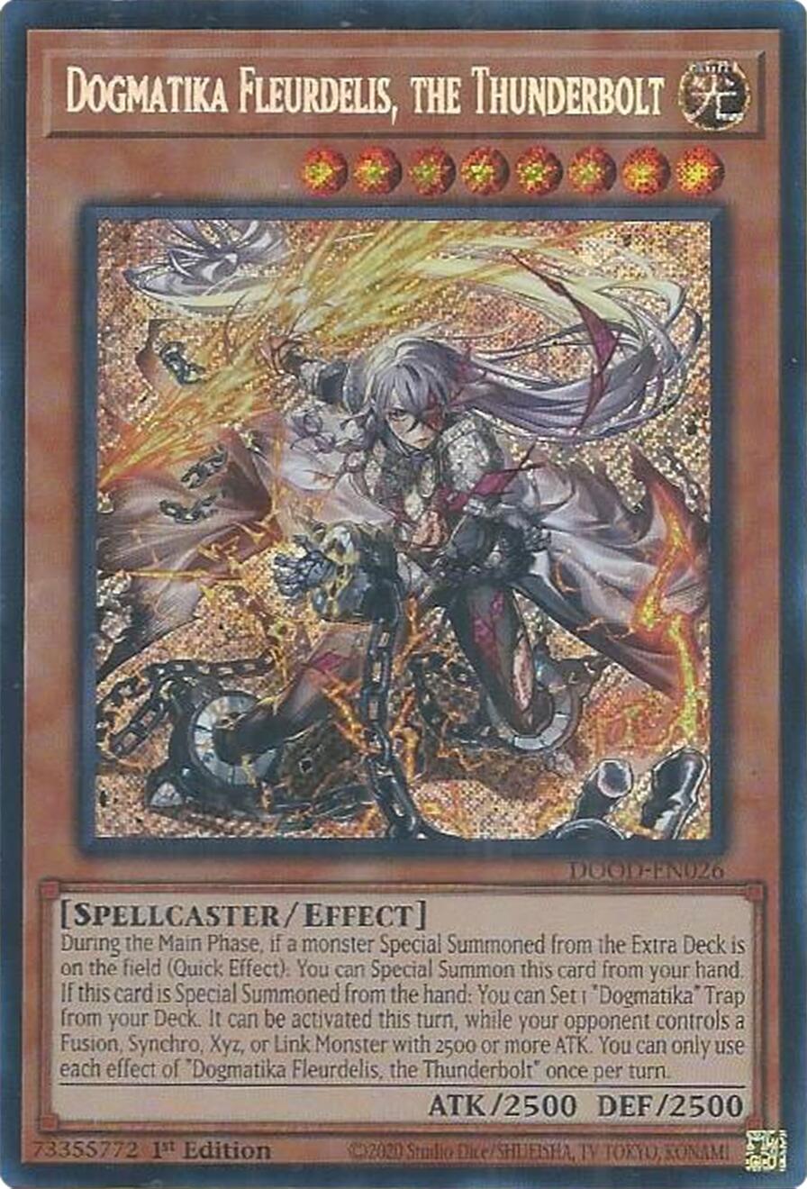 Dogmatika Fleurdelis, the Thunderbolt [DOOD-EN026] Secret Rare | Exor Games Truro