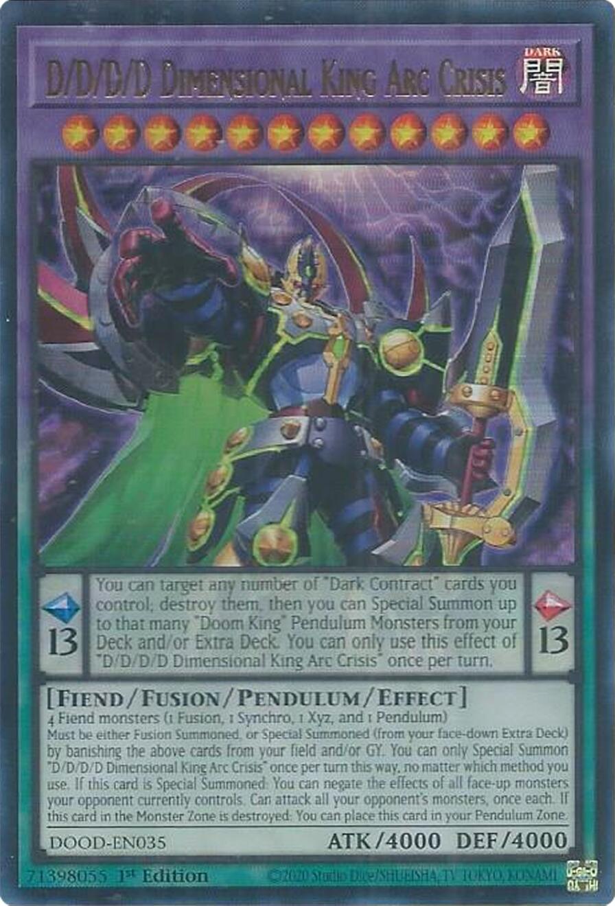 D/D/D/D Dimensional King Arc Crisis [DOOD-EN035] Ultra Rare | Exor Games Truro