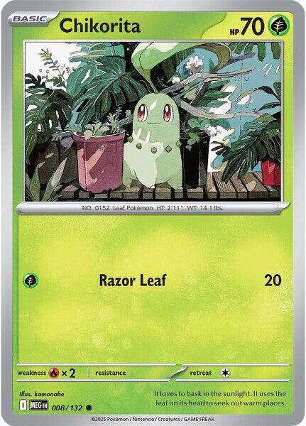 Chikorita (008/132) [Mega Evolutions: Base Set] | Exor Games Truro