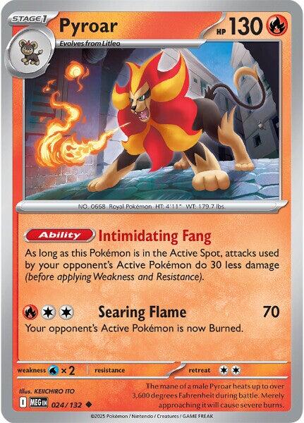 Pyroar (024/132) [Mega Evolutions: Base Set] | Exor Games Truro
