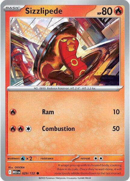 Sizzlipede (029/132) [Mega Evolution: Base Set] | Exor Games Truro