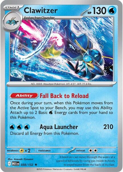 Clawitzer (038/132) [Mega Evolutions: Base Set] | Exor Games Truro