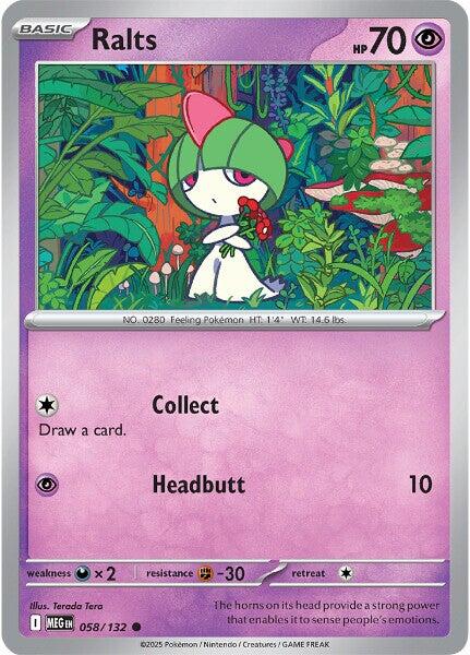 Ralts (058/132) [Mega Evolution: Base Set] | Exor Games Truro