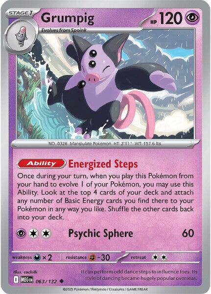 Grumpig (063/132) [Mega Evolution: Base Set] | Exor Games Truro