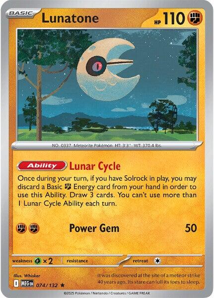 Lunatone (074/132) [Mega Evolution: Base Set] | Exor Games Truro