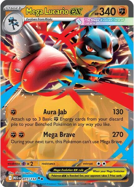 Mega Lucario ex (077/132) [Mega Evolution: Base Set] | Exor Games Truro