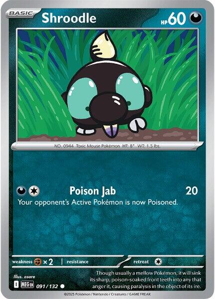 Shroodle (091/132) [Mega Evolution: Base Set] | Exor Games Truro