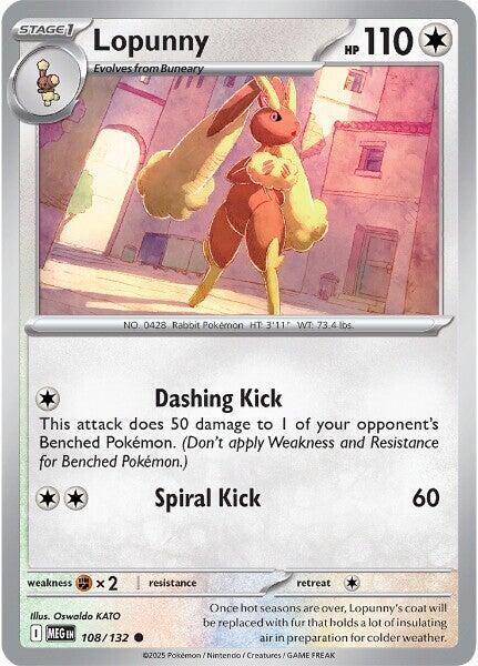 Lopunny (108/132) [Mega Evolution: Base Set] | Exor Games Truro