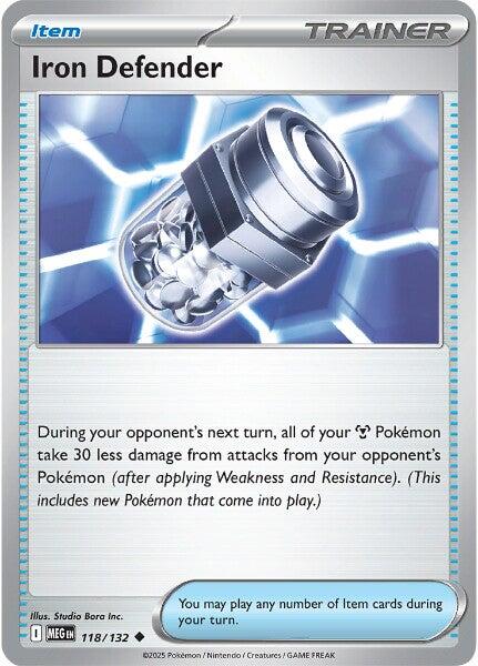 Iron Defender (118/132) [Mega Evolutions: Base Set] | Exor Games Truro