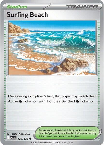 Surfing Beach (129/132) [Mega Evolutions: Base Set] | Exor Games Truro