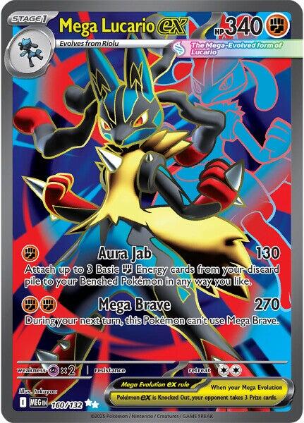 Mega Lucario ex (160/132) [Mega Evolution: Base Set] | Exor Games Truro