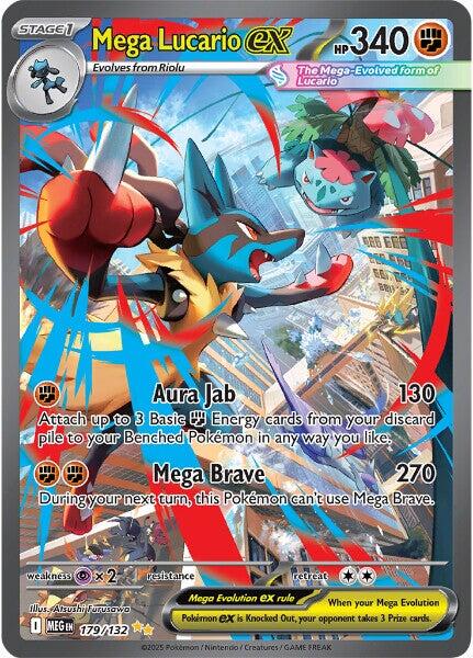 Mega Lucario ex (179/132) [Mega Evolution: Base Set] | Exor Games Truro