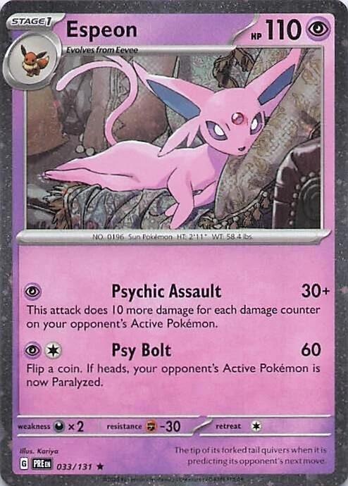 Espeon (033/131) (Cosmos Holo) [Miscellaneous Cards] | Exor Games Truro