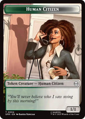 Human Citizen // Treasure Double-Sided Token [Marvel's Spider-Man Tokens] | Exor Games Truro
