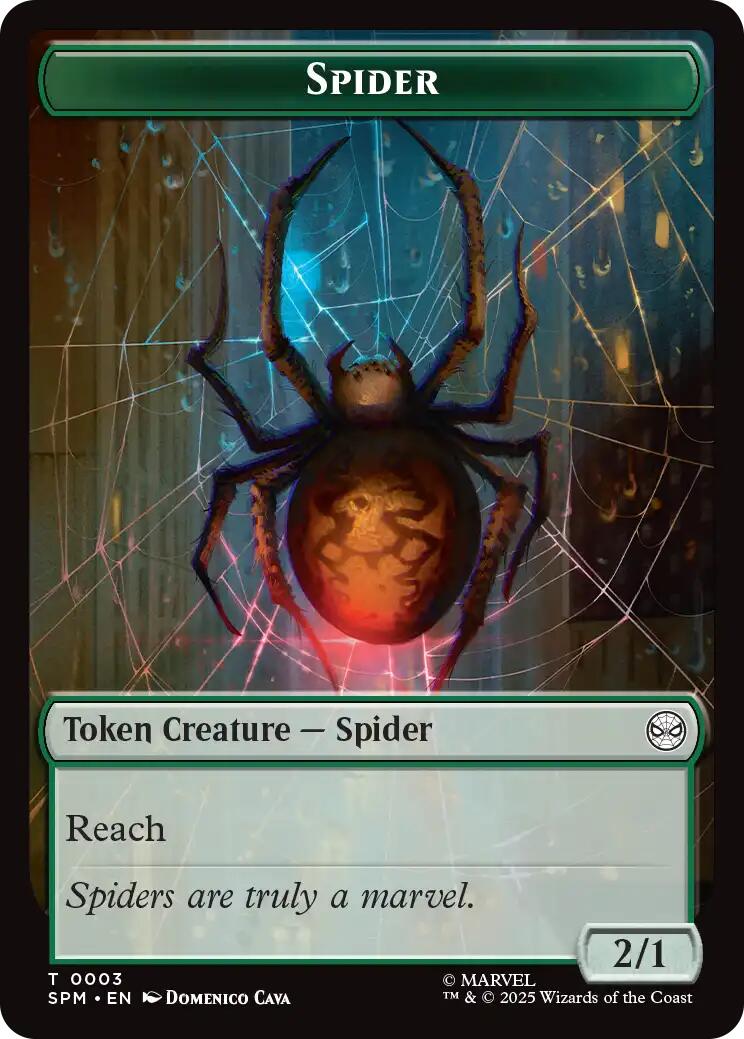 Spider // Food Double-Sided Token [Marvel's Spider-Man Tokens] | Exor Games Truro