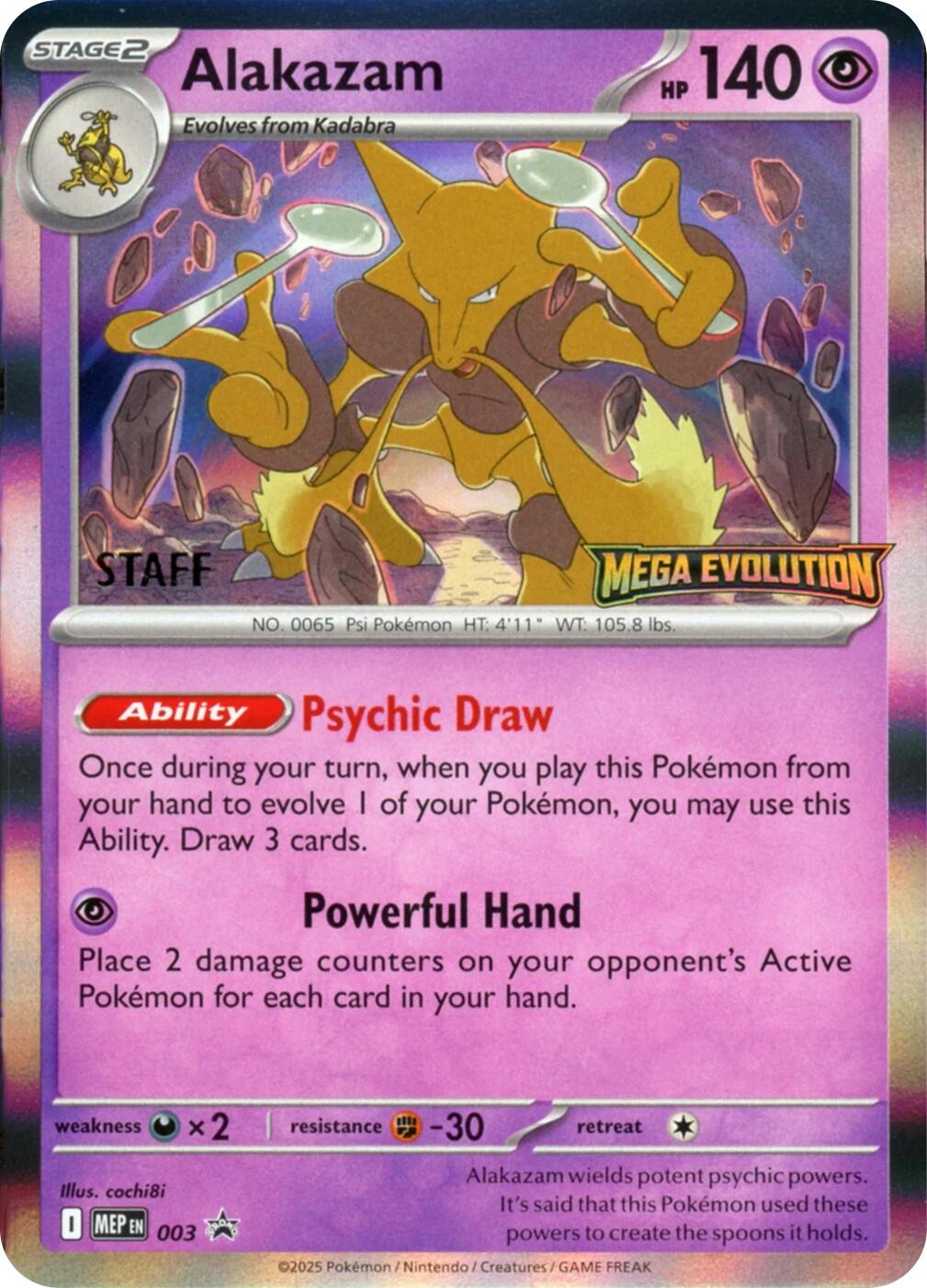Alakazam (003) (Staff) [Mega Evolutions Promo] | Exor Games Truro