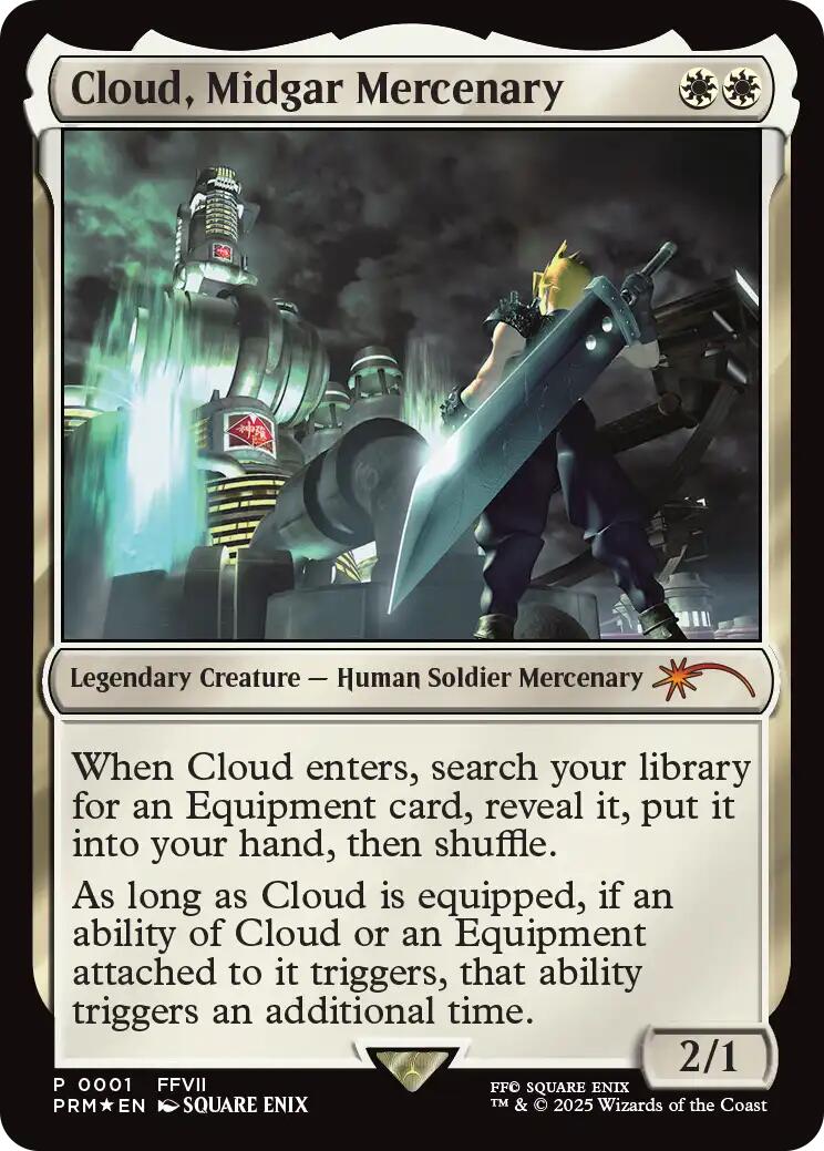 Cloud, Midgar Mercenary (Borderless) [Pro Tour Promos] | Exor Games Truro