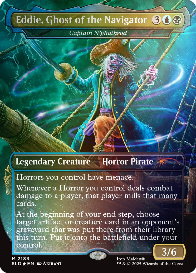 Eddie, Ghost of the Navigator - Captain N'ghathrod (Rainbow Foil) [Secret Lair Drop Series] | Exor Games Truro
