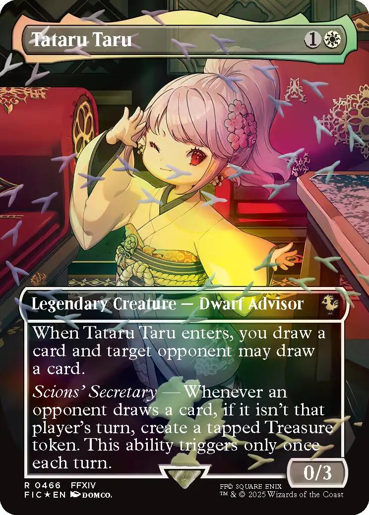 Tataru Taru (Borderless) (Chocobo Track Foil) [FINAL FANTASY Commander] | Exor Games Truro