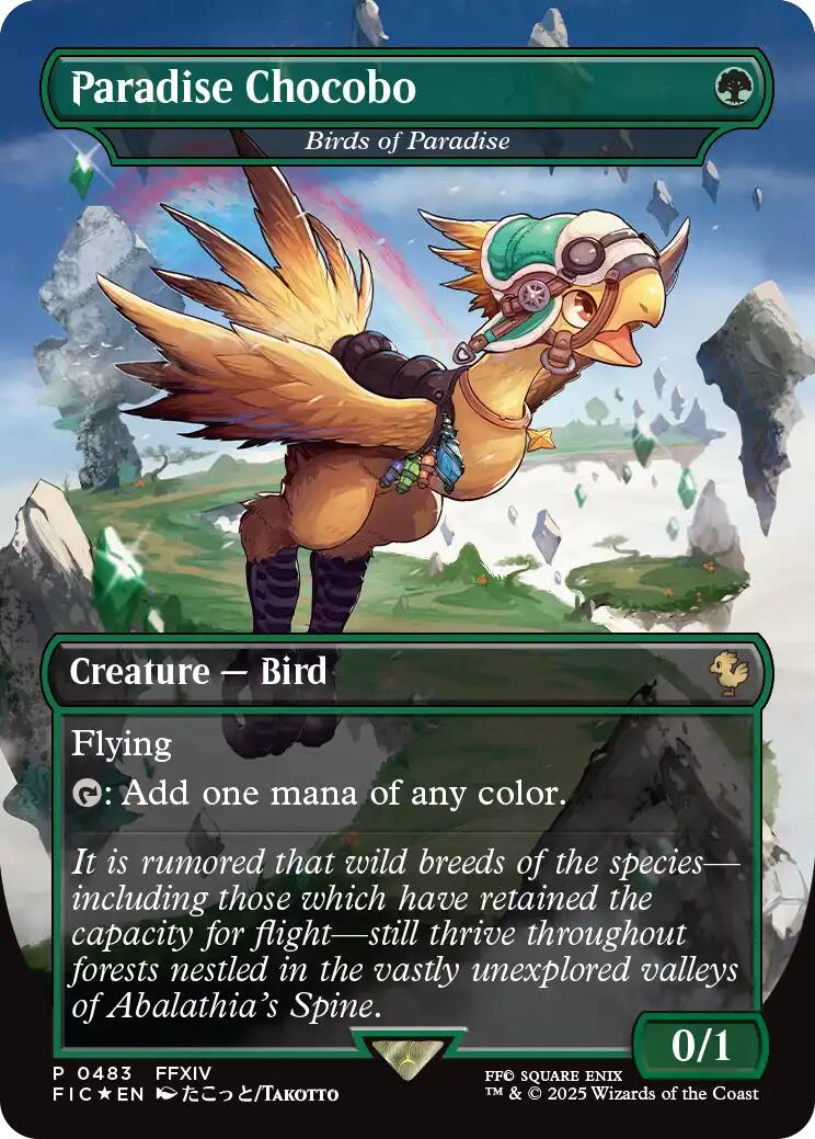 Paradise Chocobo - Birds of Paradise (Borderless) [FINAL FANTASY Commander] | Exor Games Truro