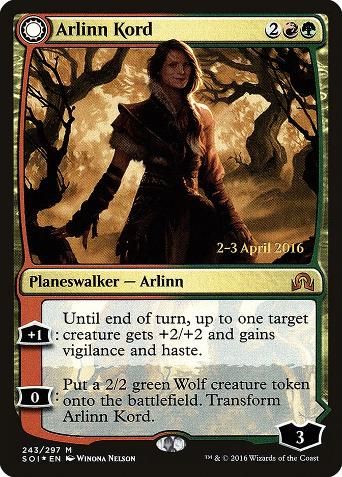 Arlinn Kord // Arlinn, Embraced by the Moon [Shadows over Innistrad Prerelease Promos] | Exor Games Truro