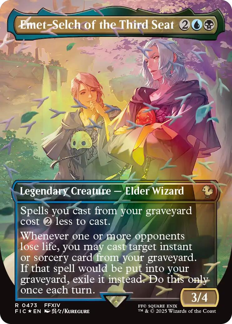 Emet-Selch of the Third Seat (Borderless) (Chocobo Track Foil) [FINAL FANTASY Commander] | Exor Games Truro