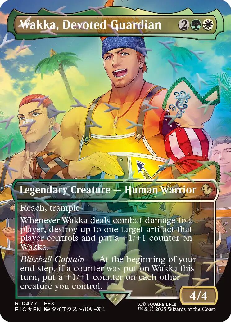 Wakka, Devoted Guardian (Borderless) (Chocobo Track Foil) [FINAL FANTASY Commander] | Exor Games Truro