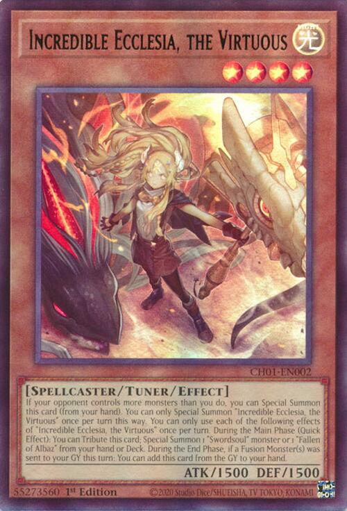 Incredible Ecclesia, the Virtuous [CH01-EN002] Ultra Rare | Exor Games Truro