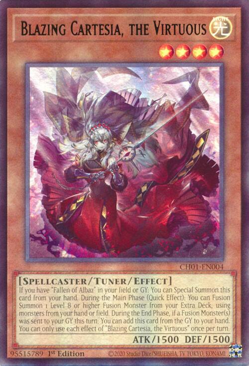Blazing Cartesia, the Virtuous [CH01-EN004] Ultra Rare | Exor Games Truro