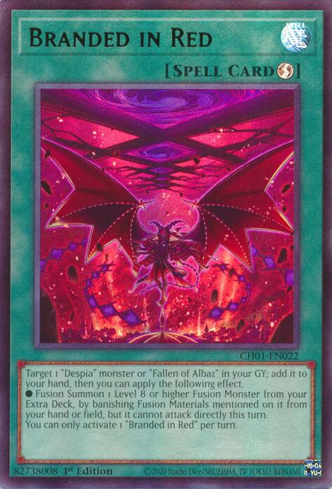 Branded in Red [CH01-EN022] Ultra Rare | Exor Games Truro