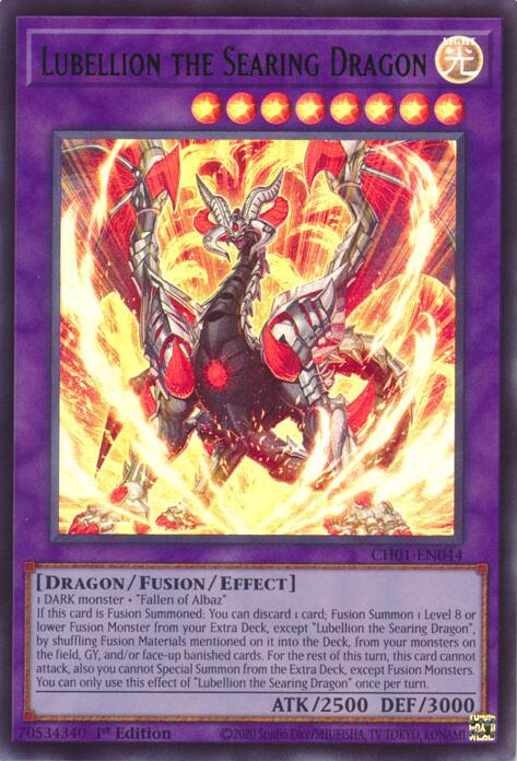 Lubellion the Searing Dragon [CH01-EN044] Ultra Rare | Exor Games Truro