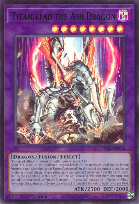 Titaniklad the Ash Dragon [CH01-EN046] Ultra Rare | Exor Games Truro