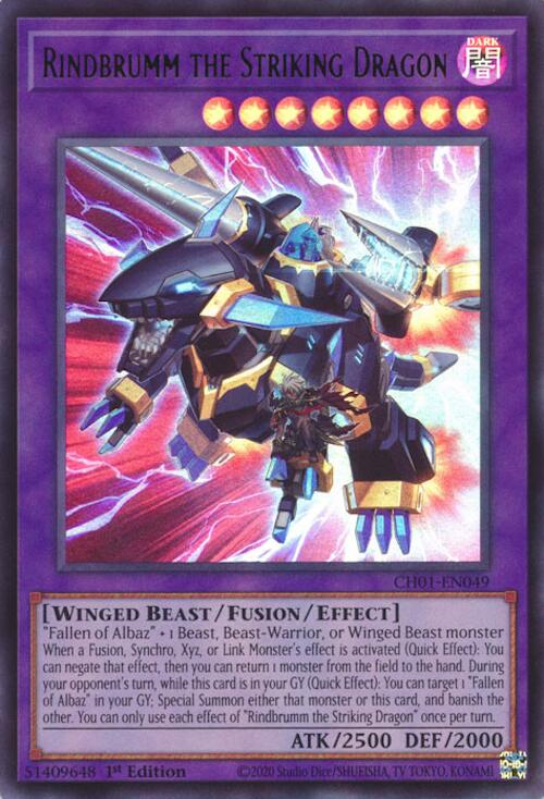 Rindbrumm the Striking Dragon [CH01-EN049] Ultra Rare | Exor Games Truro