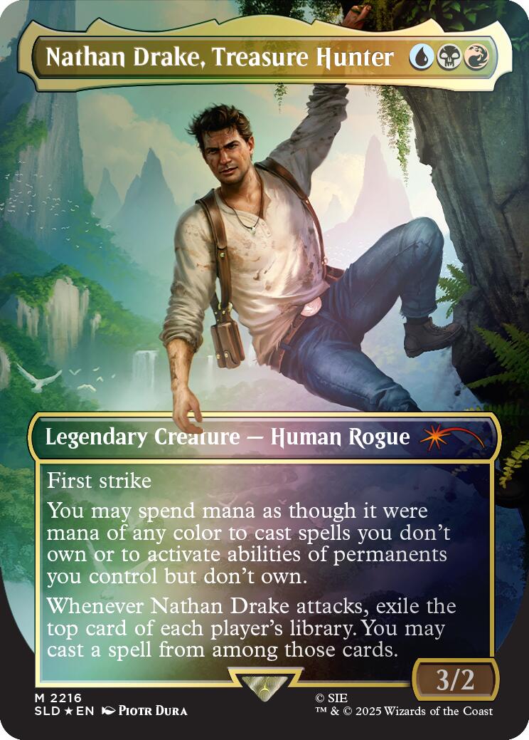Nathan Drake, Treasure Hunter (Rainbow Foil) [Secret Lair Drop Series] | Exor Games Truro