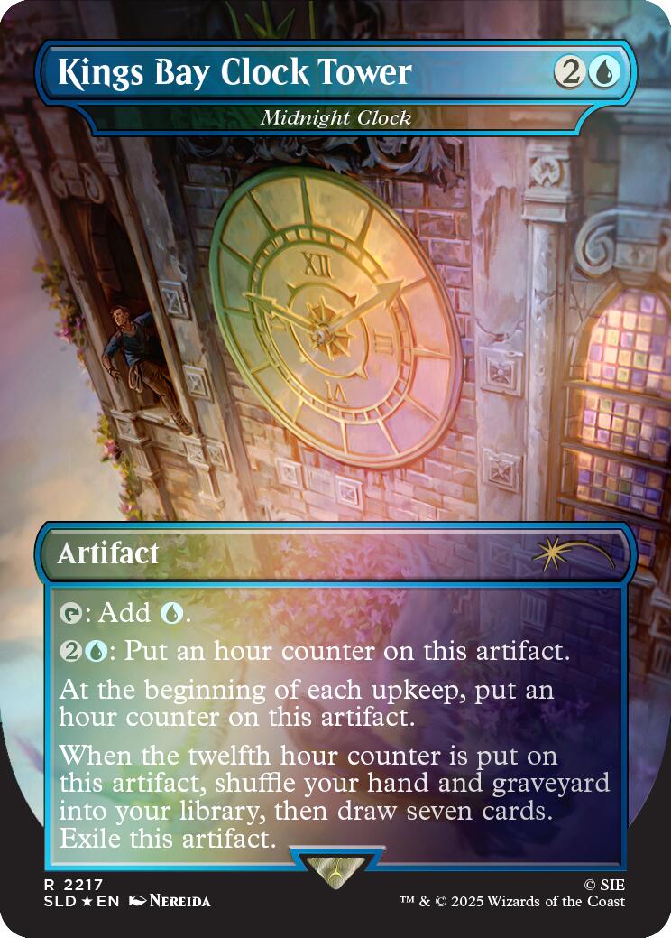 Kings Bay Clock Tower - Midnight Clock (Rainbow Foil) [Secret Lair Drop Series] | Exor Games Truro