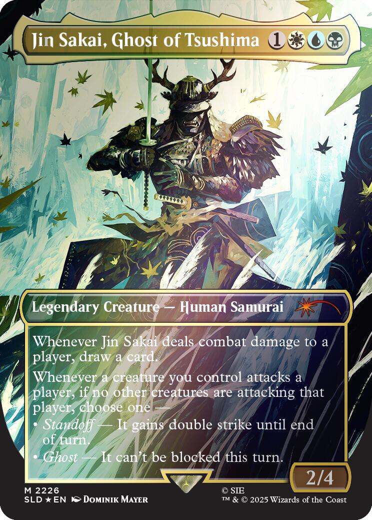 Jin Sakai, Ghost of Tsushima (Rainbow Foil) [Secret Lair Drop Series] | Exor Games Truro
