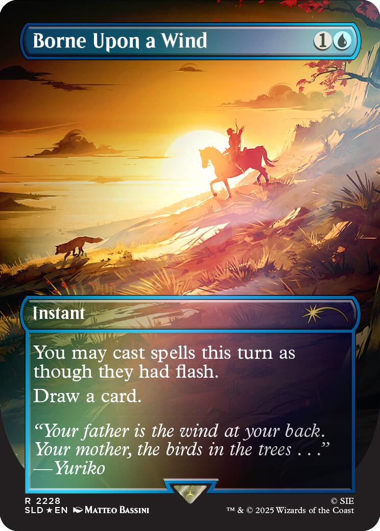 Borne Upon a Wind (Rainbow Foil) [Secret Lair Drop Series] | Exor Games Truro