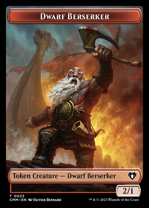 Human Soldier // Dwarf Berserker Double-Sided Token [Commander Masters Tokens] | Exor Games Truro