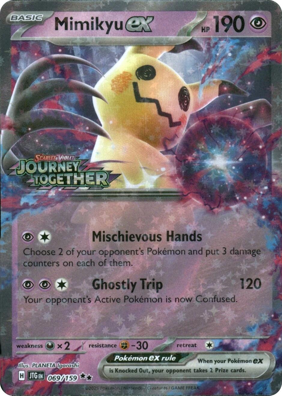 Mimikyu ex (069/159) (Journey Together Stamped) [Miscellaneous Cards] | Exor Games Truro
