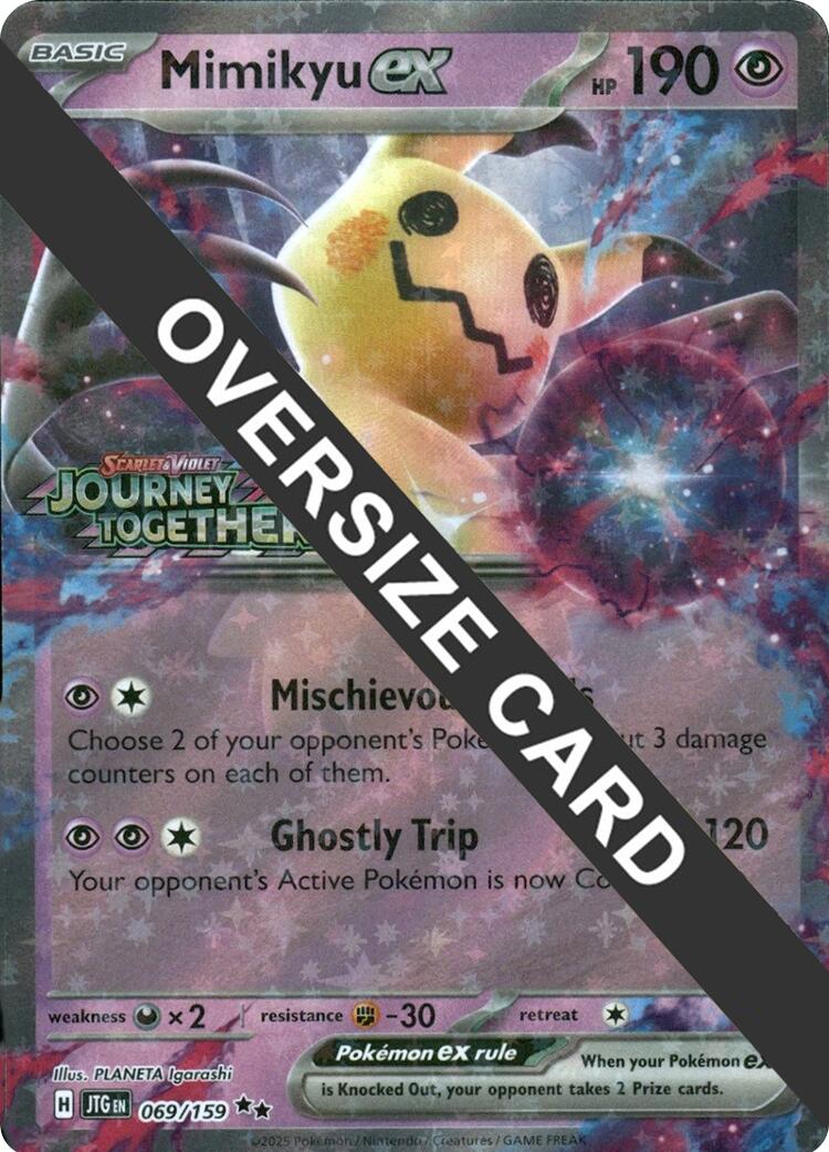Mimikyu ex (069/159) (Journey Together Stamped) (Jumbo Card) [Miscellaneous Cards] | Exor Games Truro