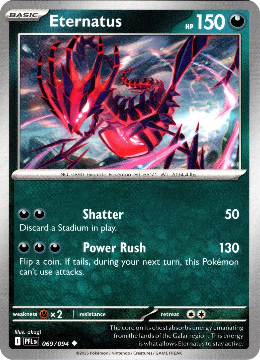 Eternatus (069/094) (Reverse Holo) [Mega Evolution: Phantasmal Flames] | Exor Games Truro