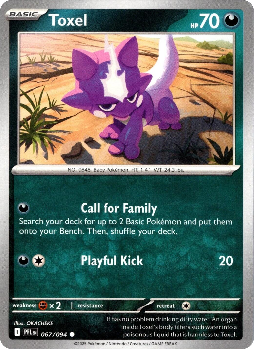 Toxel (067/094) (Reverse Holo) [Mega Evolution: Phantasmal Flames] | Exor Games Truro