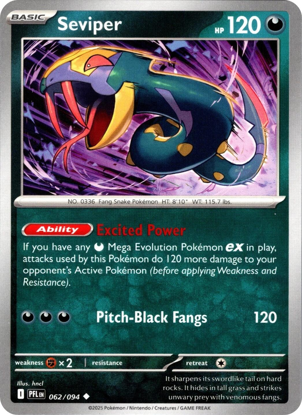 Seviper (062/094) [Mega Evolution: Phantasmal Flames] | Exor Games Truro