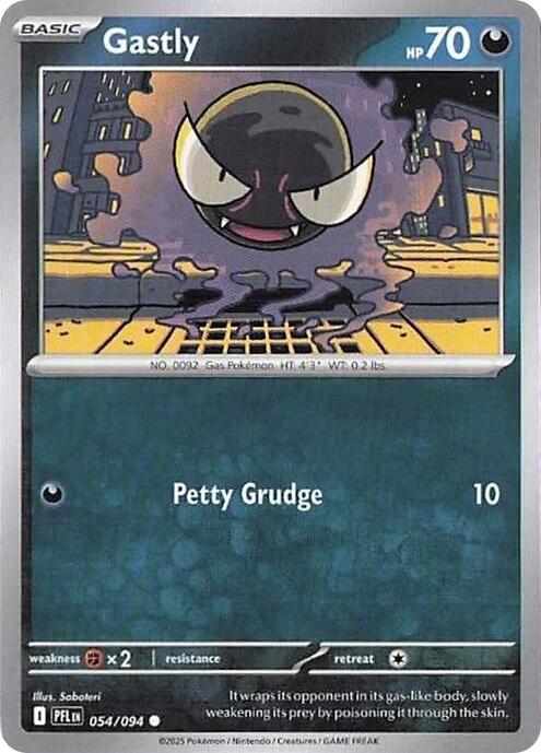 Gastly (054/094) (Reverse Holo) [Mega Evolution: Phantasmal Flames] | Exor Games Truro