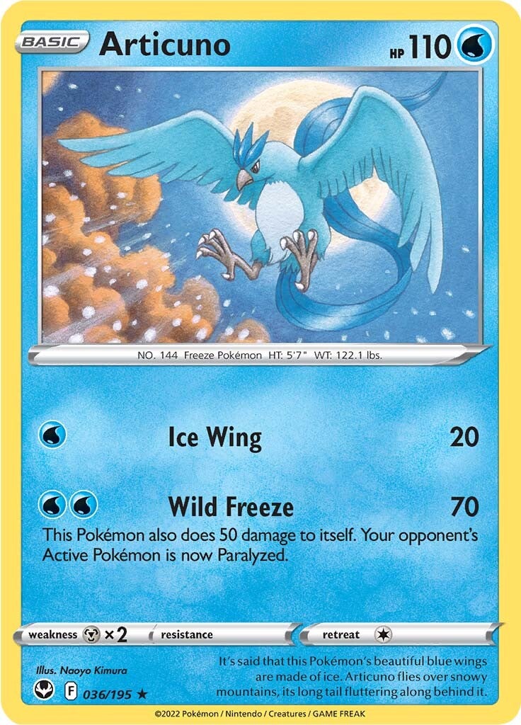 Articuno (036/195) [Sword & Shield: Silver Tempest] | Exor Games Truro