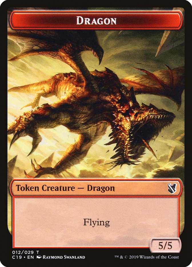 Heart-Piercer Manticore // Dragon Double-Sided Token [Commander 2019 Tokens] | Exor Games Truro