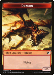 Heart-Piercer Manticore // Dragon Double-Sided Token [Commander 2019 Tokens] | Exor Games Truro