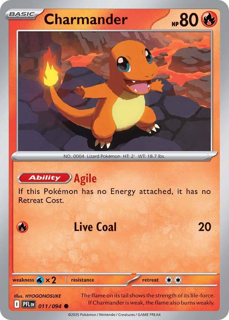 Charmander (011/094) [Mega Evolution: Phantasmal Flames] | Exor Games Truro