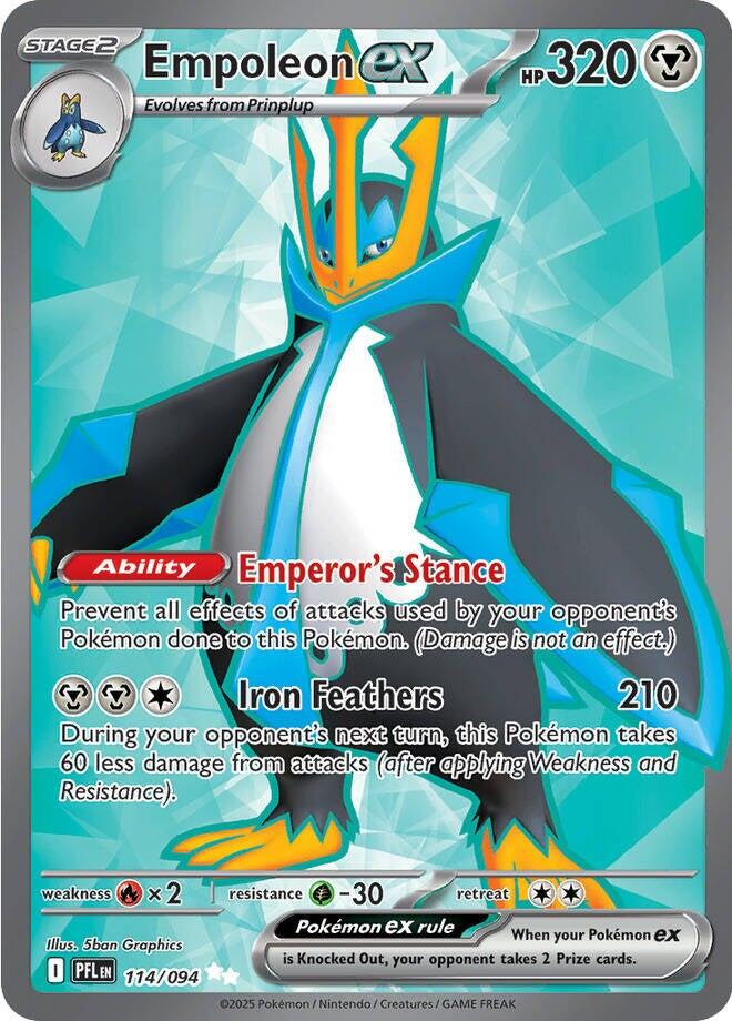 Empoleon ex (114/094) [Mega Evolution: Phantasmal Flames] | Exor Games Truro